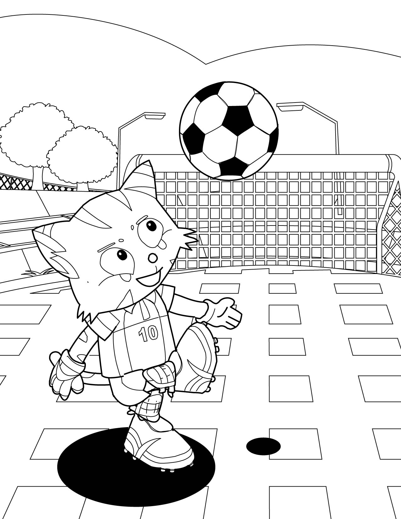 1275x1650 Soccer Coloring Pages
