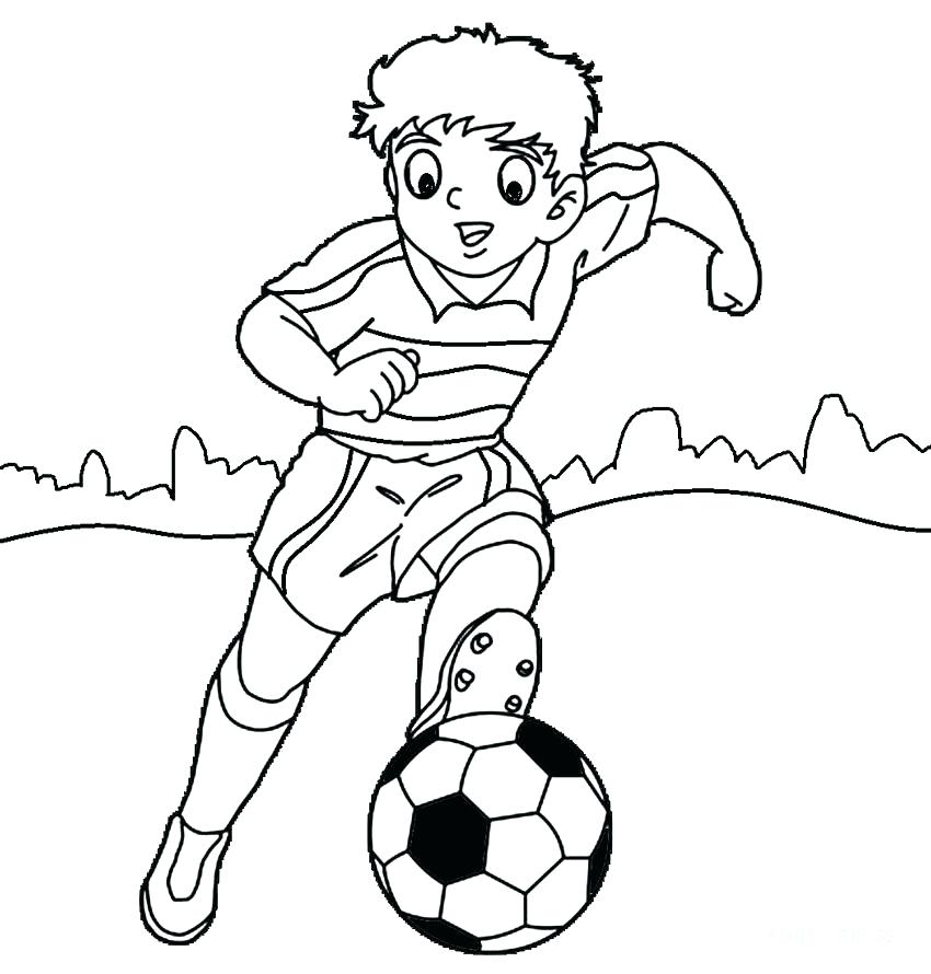 850x890 Football Coloring Pages To Print Soccer Player Coloring Pages