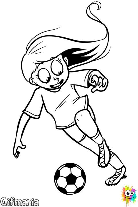480x720 Resultado De Imagen Para Dibujos De Una Jugando Futbol