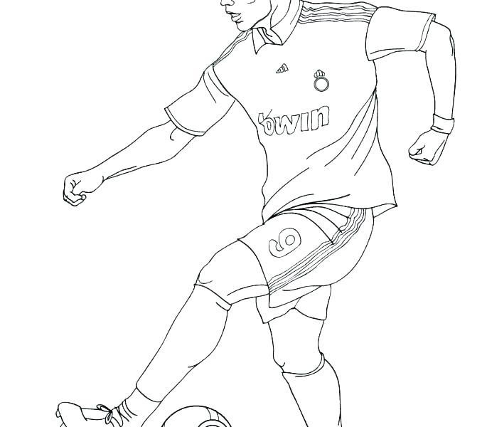 678x600 Soccer Players Coloring Pages Football Player Coloring Page
