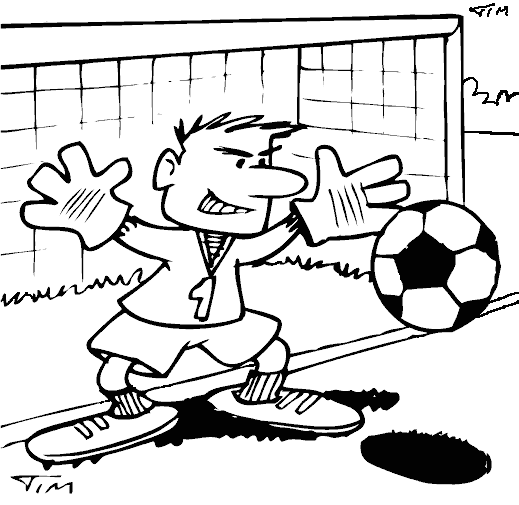 519x505 Soccer Goalie Coloring Page