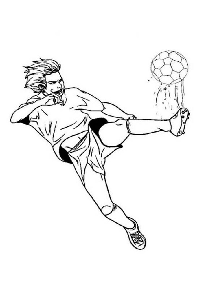 750x1000 Soccer Player Coloring Pages Free Printable Soccer Player