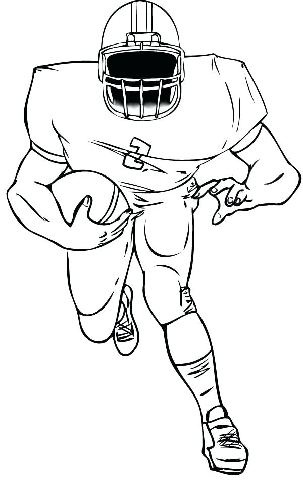 600x955 Football Player Coloring Pages Football Coloring Page Professional