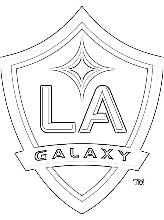 560x750 Logo Of Los Angeles Galaxy Football Team Coloring Pages