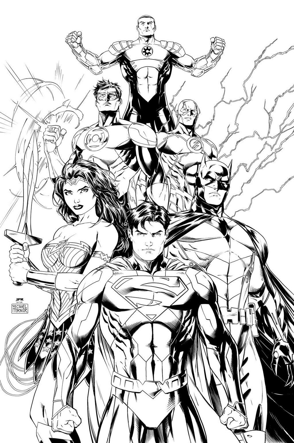 1024x1540 Justice League Coloring Pages
