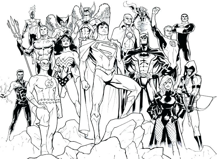 736x535 Justice League Coloring Pages Also Origins Of The Justice League