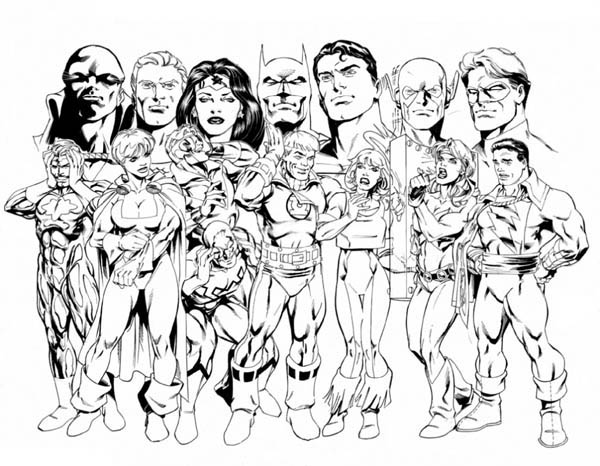 600x466 The Member Of Justice League Coloring Page
