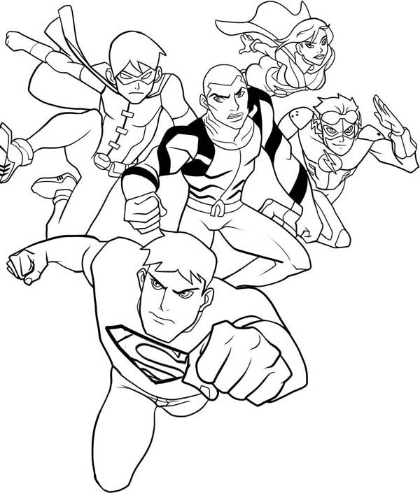 600x705 Young Justice Coloring Pages