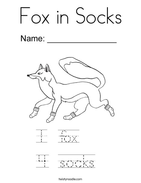 468x605 Fox In Socks Coloring Page