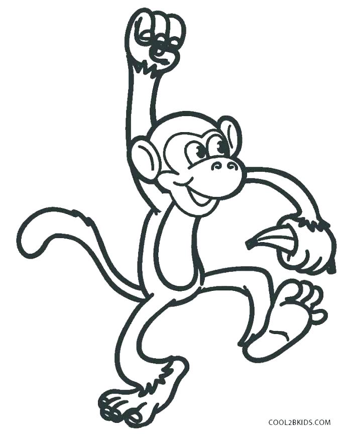 687x866 Monkey Pictures To Color Monkeys To Color Coloring Pages