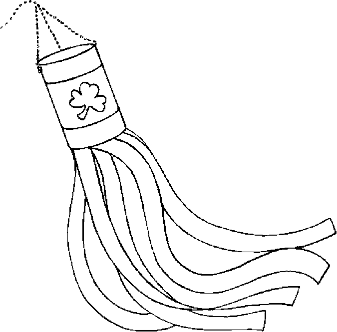 675x665 Wind Sock Coloring Page