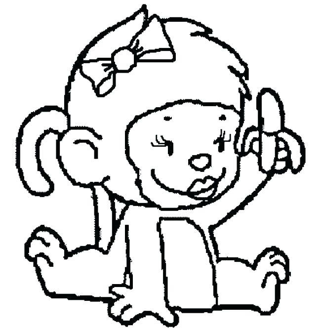 650x670 Monkey Coloring Pages Monkey Sock Monkey Coloring Pages Free