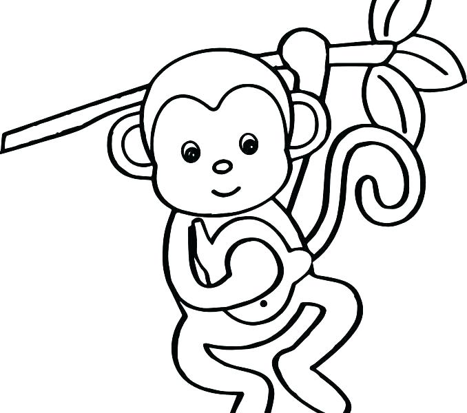 678x600 Monkey Coloring Pages Print Caron Printable Sock Monkey Coloring