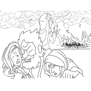 300x300 Destruction Of Sodom And Gomorrah Coloring Page