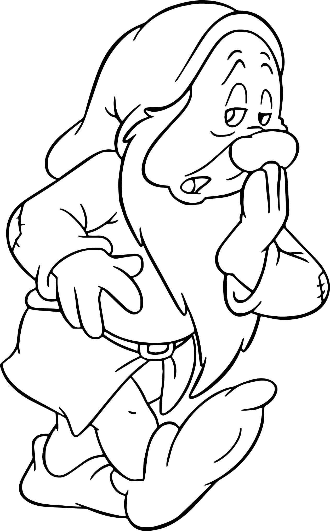 1262x2033 Snow White Disney Sleepy Walking Coloring Page Wecoloringpage