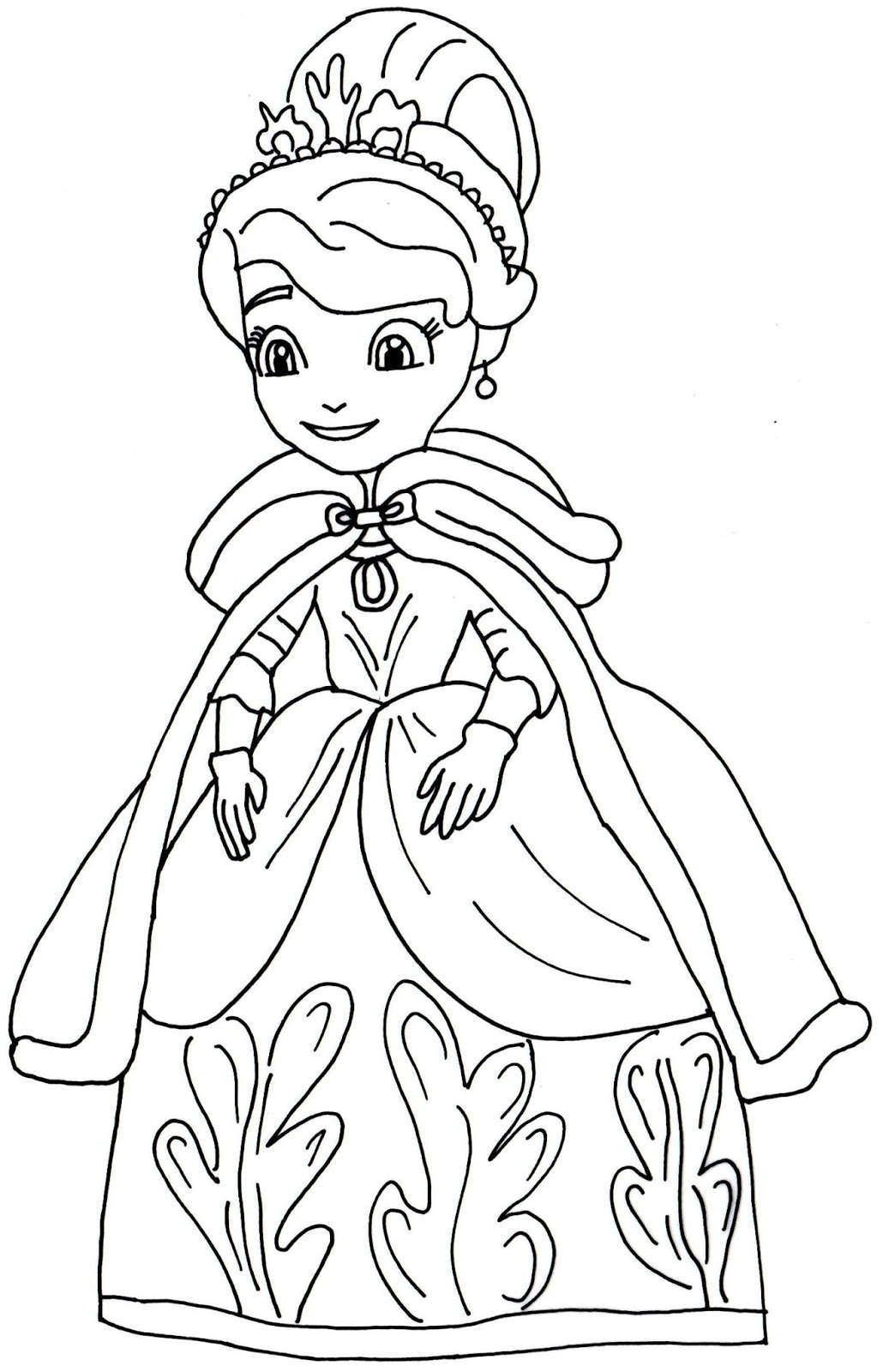 1030x1600 Best Sofia The First Coloring Pages Winter Dress Free