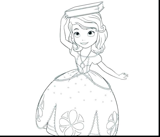 618x529 Sofia The First Coloring Pages Pdf Princess Coloring Page Princess