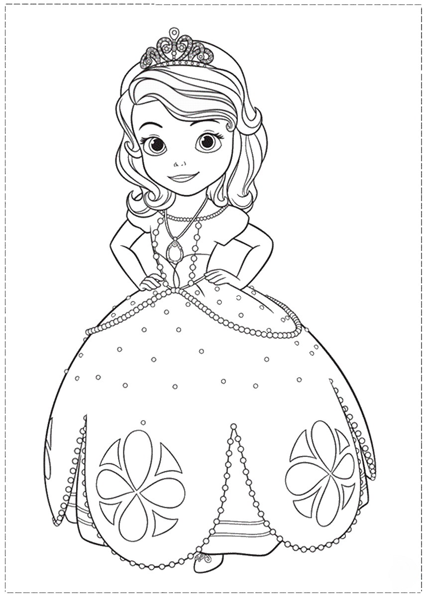 864x1200 Sofia The First Coloring Pages