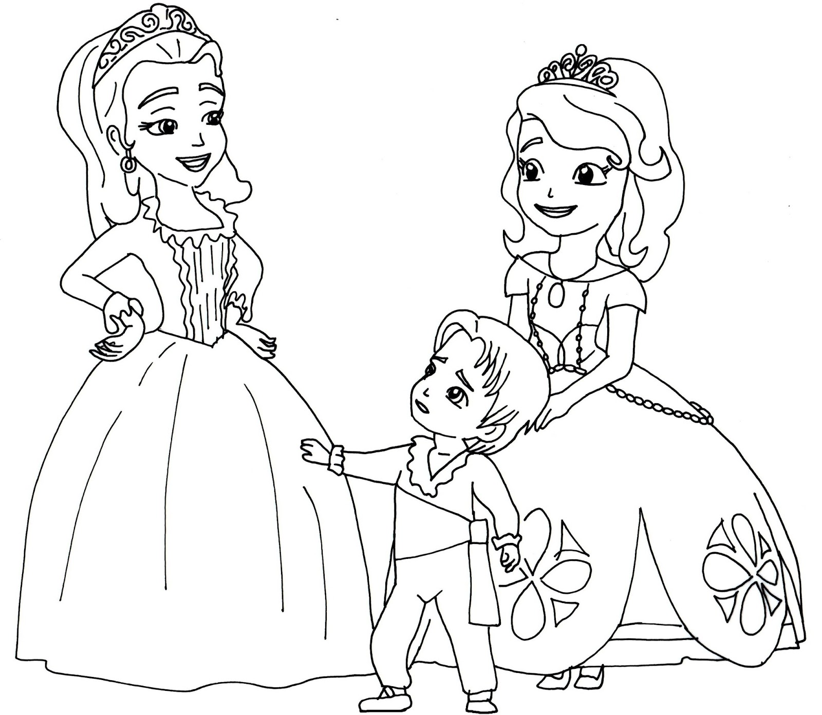 1600x1392 New Sofia The First Coloring Pages Two Princesses And A Baby Sofia