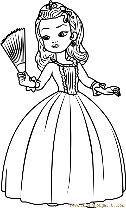 484x800 Sofia The First Amber Coloring Pages