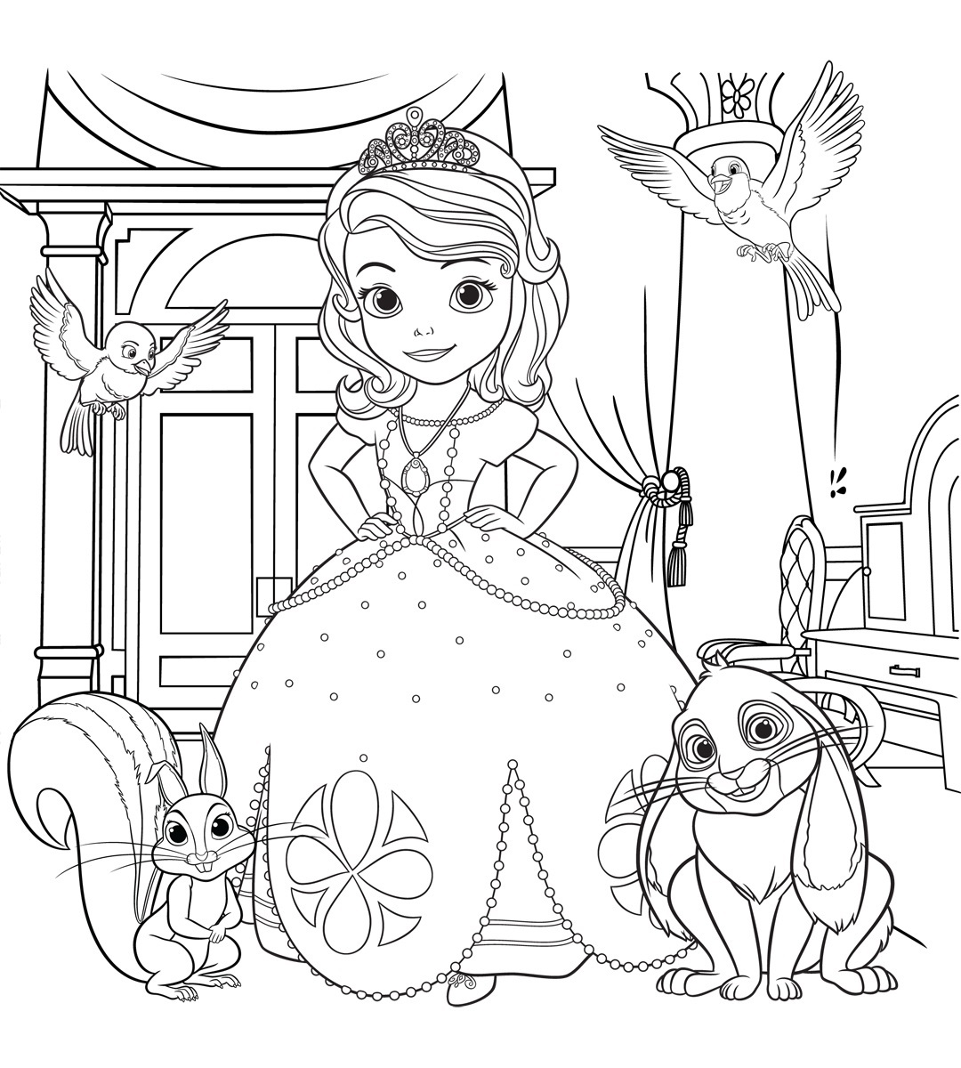 1080x1200 Sofia The First Coloring Pages For Girls To Print For Free