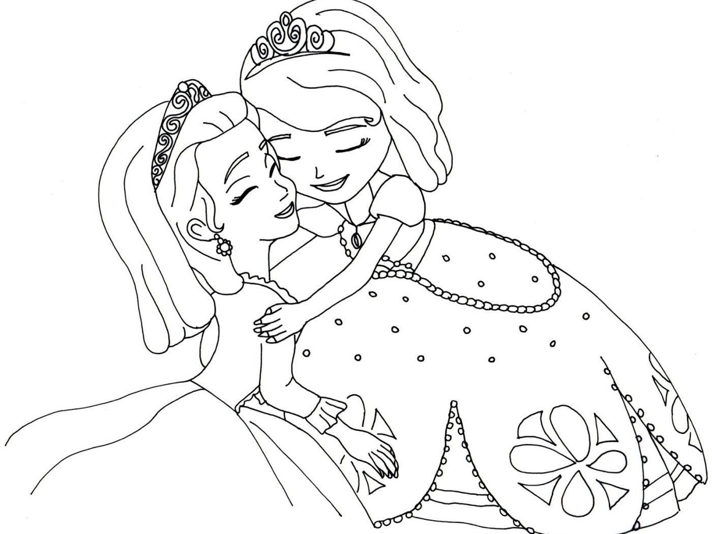 1400x1050 Sofia The First Coloring Pages Free Printable Cartoons Disney