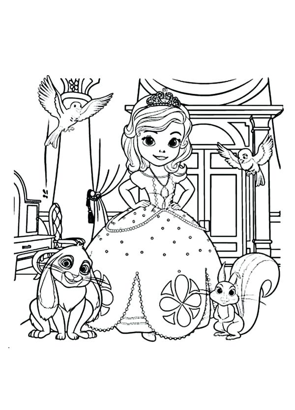 600x834 Sofia The First Coloring Pages Picture Of Princess And Friends