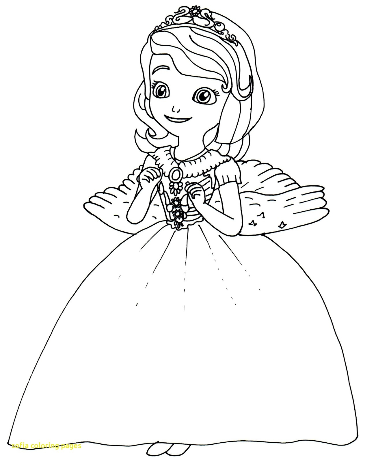 1302x1600 Sofia The First Coloring Page Free