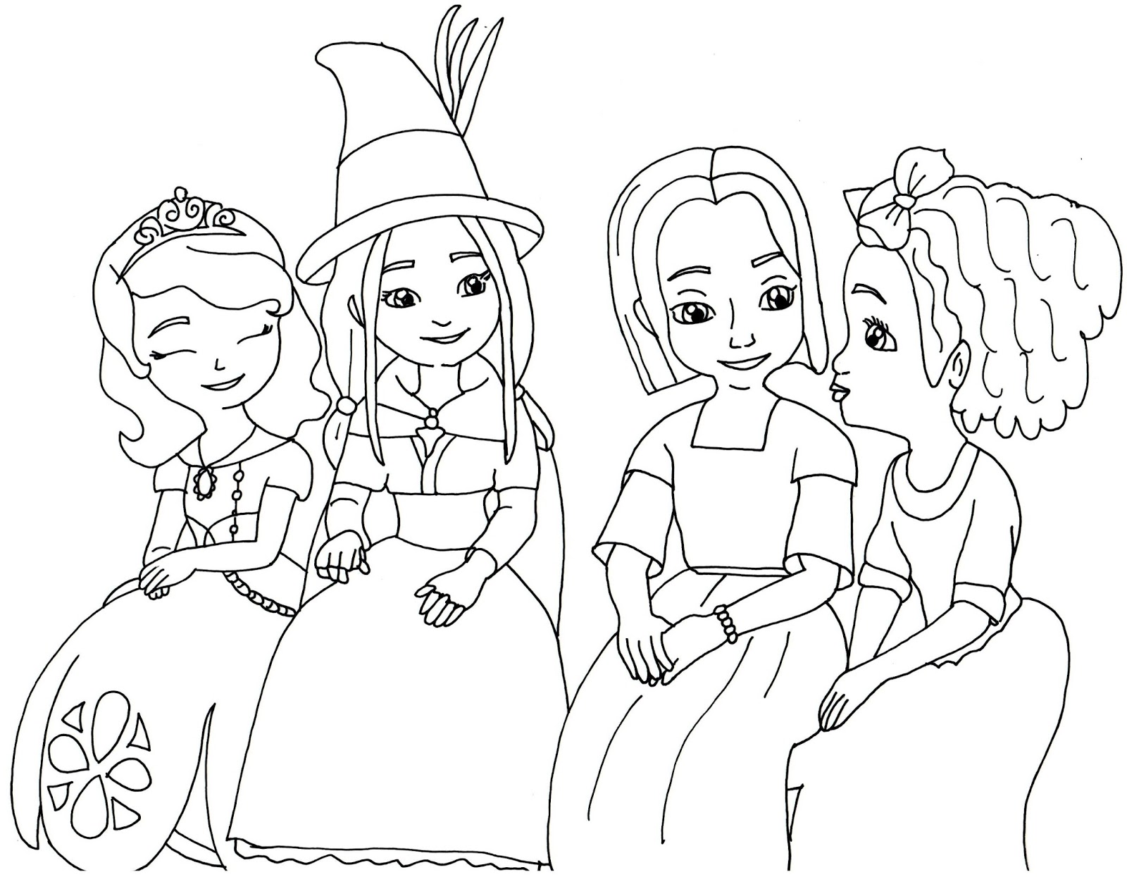 1600x1245 Sofia The First Disney Princess Coloring Pages And Page