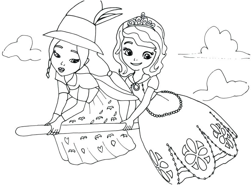 827x609 Sofia The First Color Pages Deepart