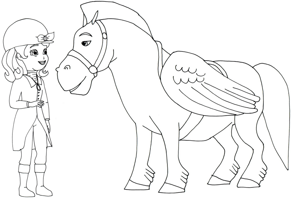 989x673 Sofia The First Coloring Pages Minimus And Sofia The First