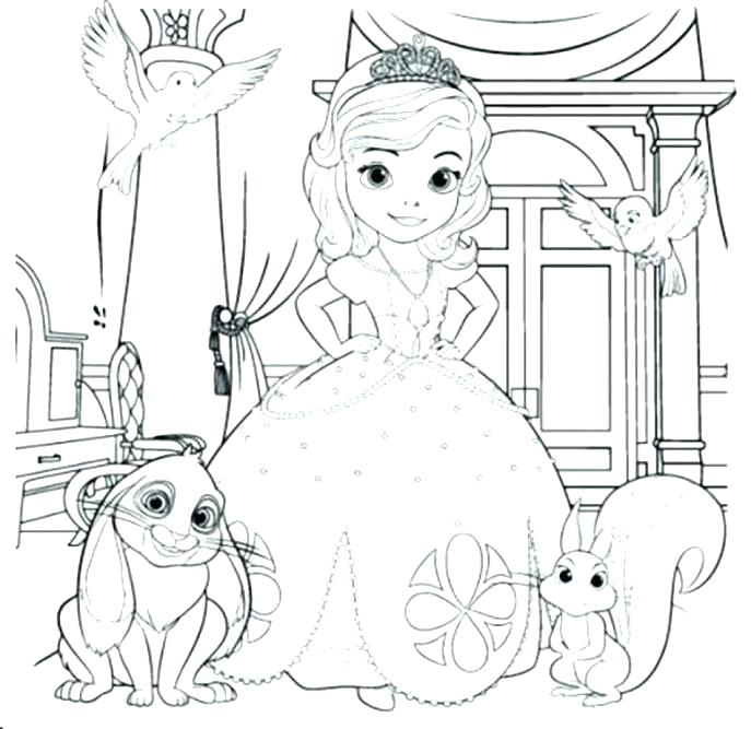 687x667 Sofia The First Coloring Pages The First Coloring Pages Amber