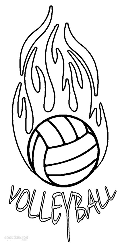 425x850 Printable Volleyball Coloring Pages For Kids Sports