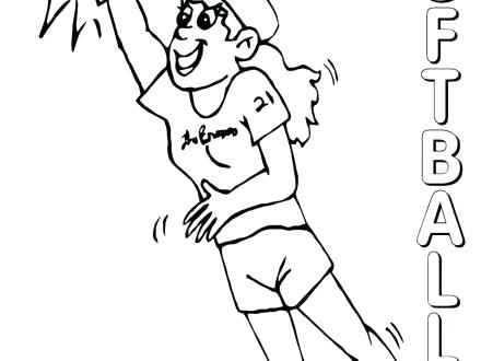 440x330 Softball Coloring Pages Printable Sheets Pictures Drawing Free
