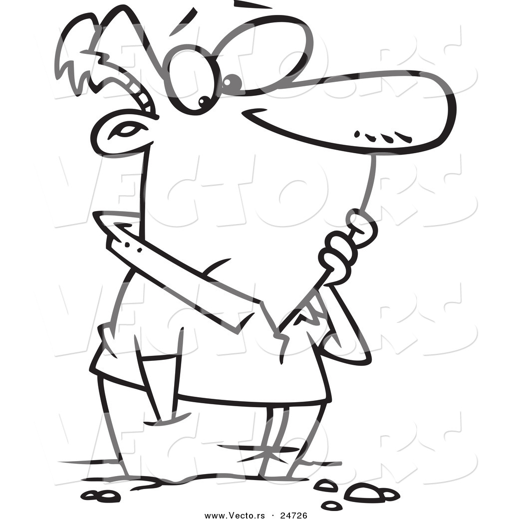 1024x1044 Vector Of A Cartoon Man Grounded And Stuck In The Soil