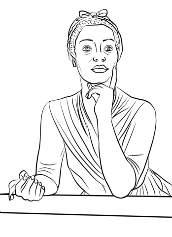 349x480 Phillis Wheatley Coloring Page From Famous People Category Select