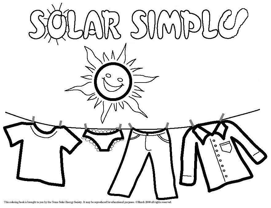 882x678 Solar Energy Coloring Pages
