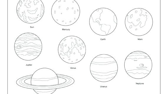 570x320 Solar System Coloring Pages Space Planets Solar System Coloring
