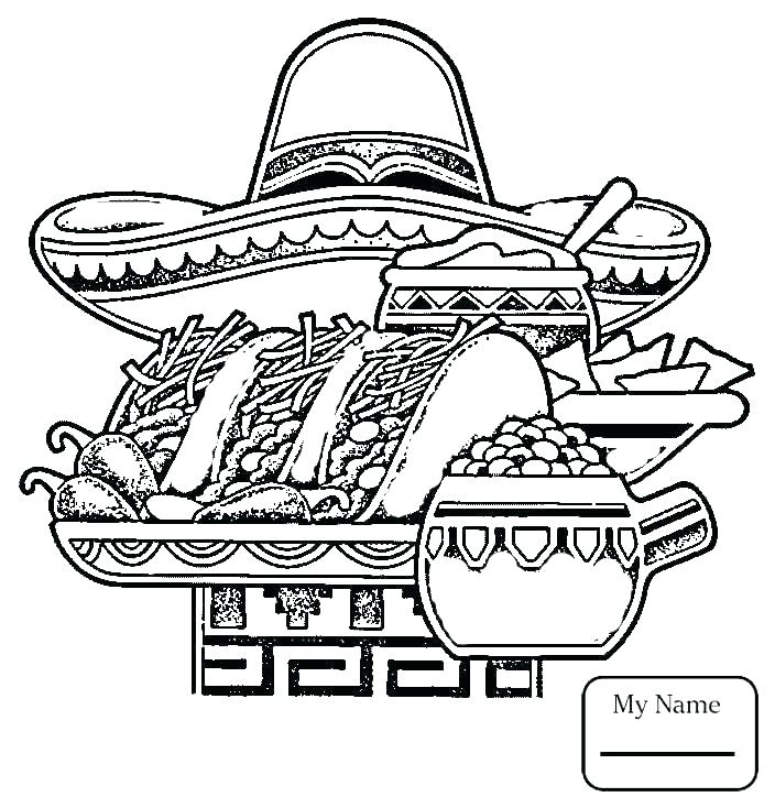 704x734 Maracas Coloring Pages Sombrero Coloring Page Maracas Coloring