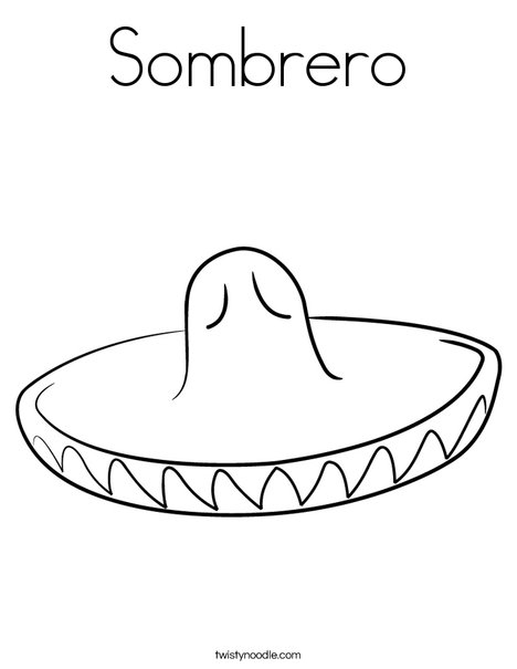 468x605 Sombrero Coloring Page