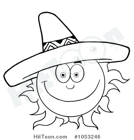 450x470 Sombrero Coloring Page Murs