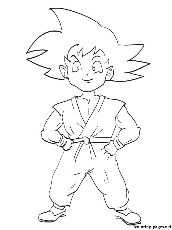 560x750 Son Goku Dragon Ball Coloring Page Coloring Pages