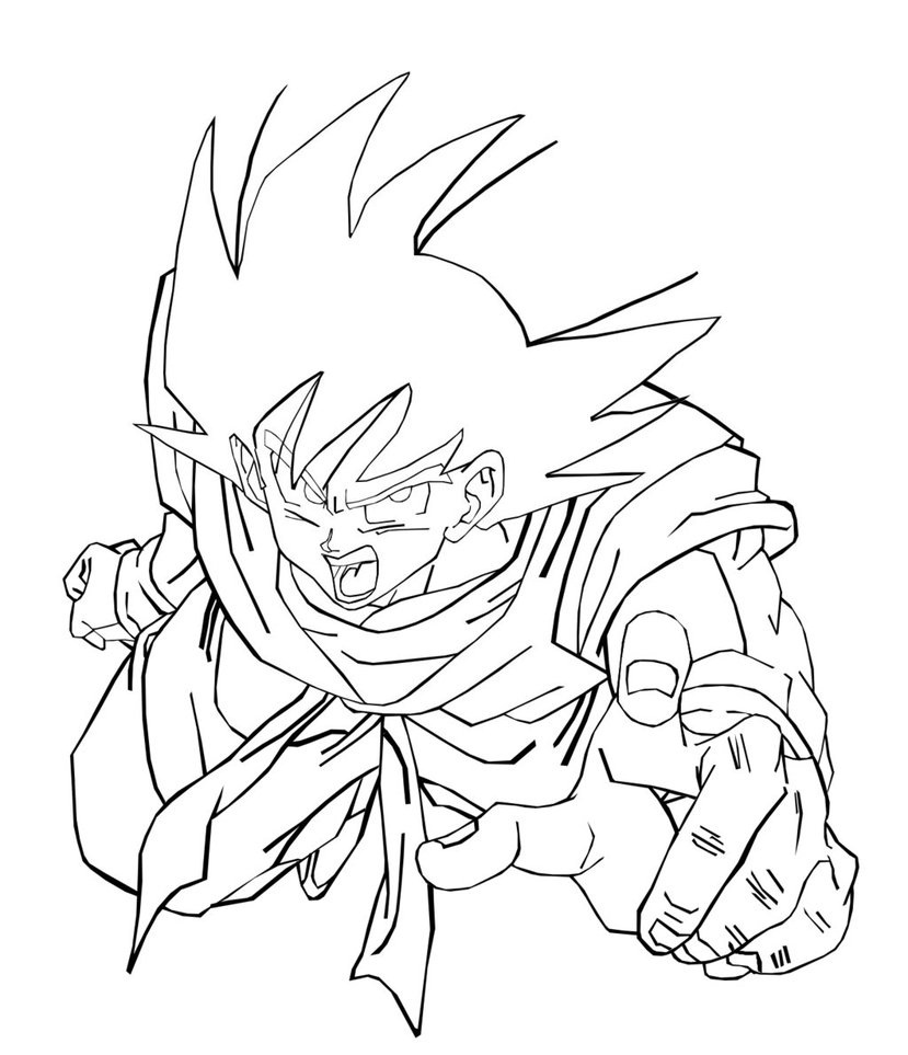 829x963 Dragon Ball Z Goku Coloring Pages Printable