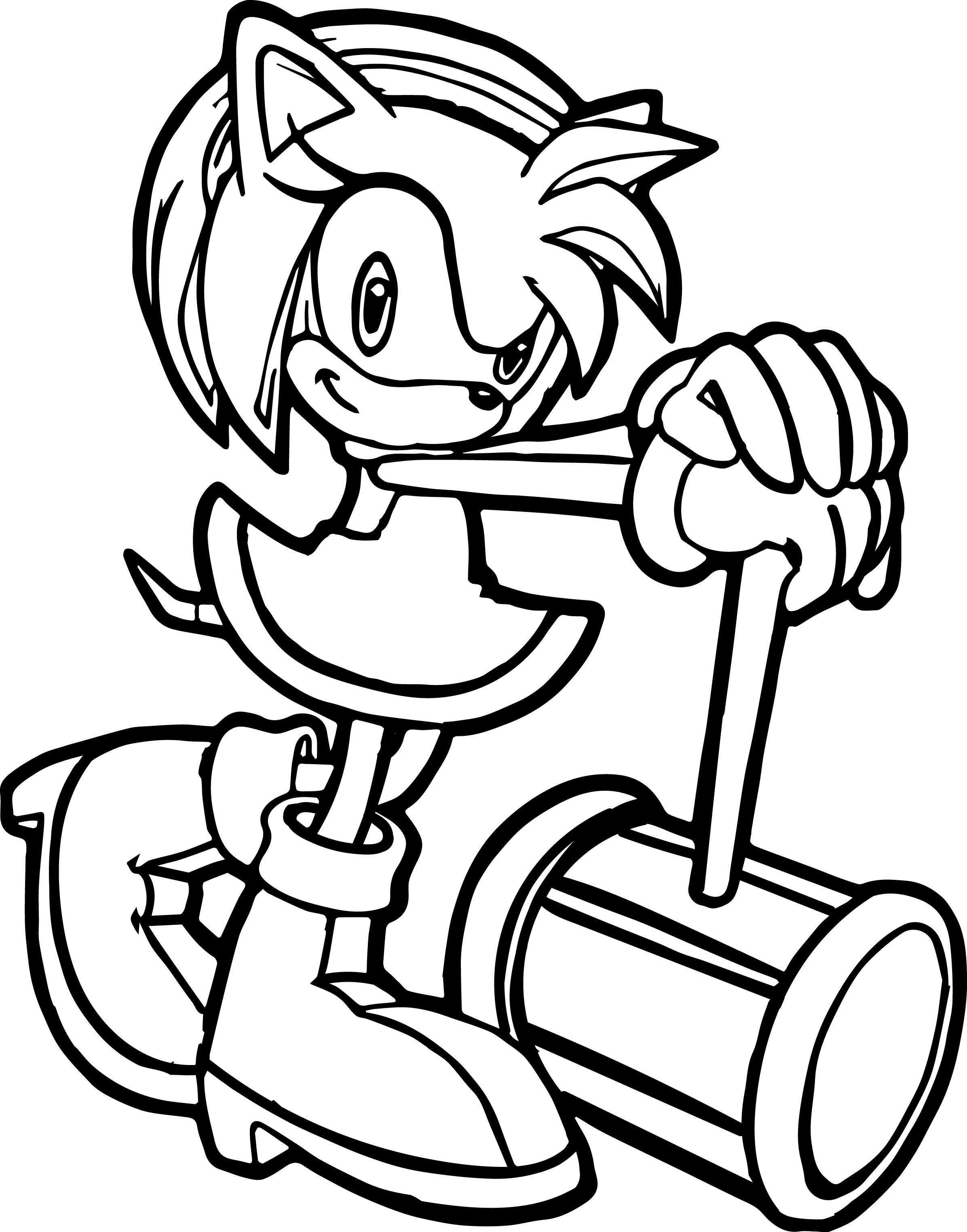2392x3047 Sonic Amy Coloring Pages Girls Amyfree Download Printable In Boom