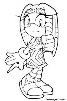 226x338 Free Printable Sonic The Hedgehog Rouge Coloring Pages For Kids