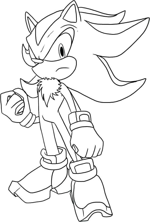 600x887 Shadow Sonic Coloring Pages Ing Ing Sonic Shadow Coloring Pages