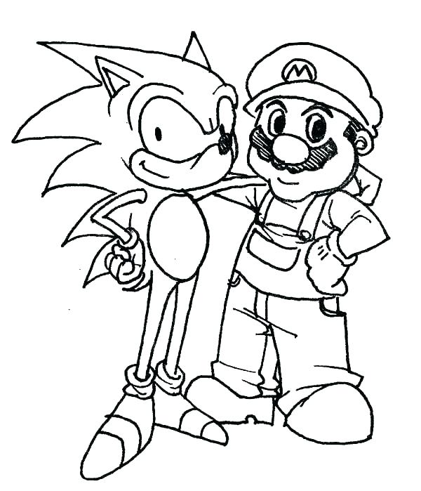 600x699 Sonic Shadow Coloring Pages Free