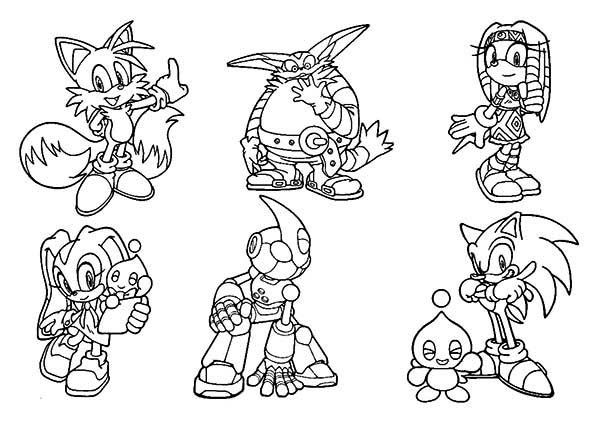 600x424 Coloring Pages Sonic Hedgehog Characters Coloring Pages