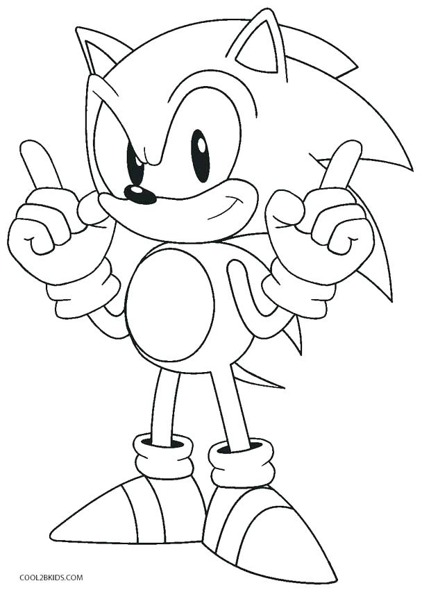 608x850 Sonic Coloring Pages