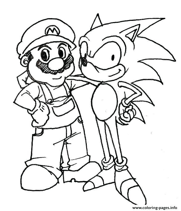 730x850 Mario Coloring Pages Sonic Coloring Pages And His Friend Printable